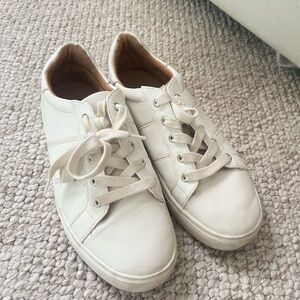 Dolce Vita White Lace-Up Sneakers